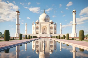 Fototapeta na wymiar An architectural masterpiece: the Taj Mahal. 