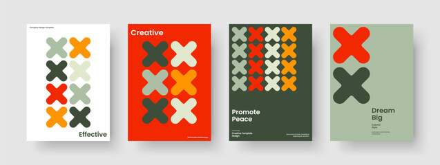 Fototapeta premium Modern Business Presentation Layout. Geometric Poster Design. Abstract Background Template. Report. Brochure. Flyer. Banner. Book Cover. Brand Identity. Catalog. Notebook. Magazine. Portfolio