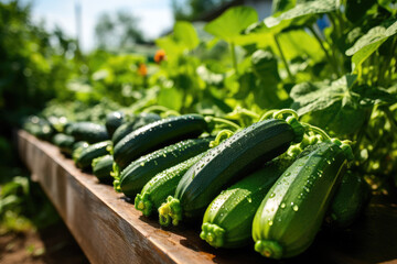 Growing and harvesting zucchinis