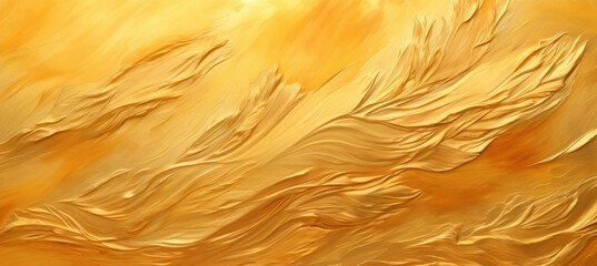 Abstract Gold Paper Pattern with 3D Elements