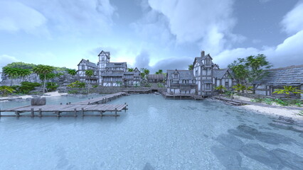 島の突端にある集落 © tsuneomp