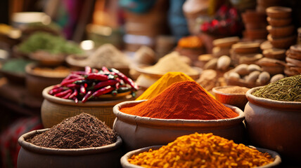 Fototapeta premium spices in the market