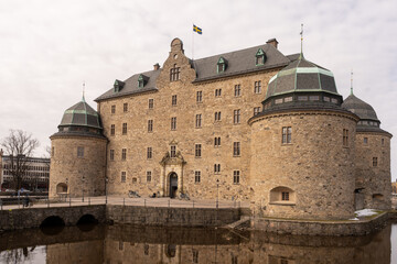 Fototapeta na wymiar Örebro Castle located on an islet in Svartån in Örebro, Närke.