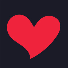 Creative Heart on Black Background. Trendy 3d Design for Happy Valentines Day. Abstract Geometric Hearts for Sale, Advertising, Web, Social Media, Poster, Banner, Cover. Vector illustration.