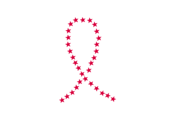 Aids awareness ribbon. hiv icon