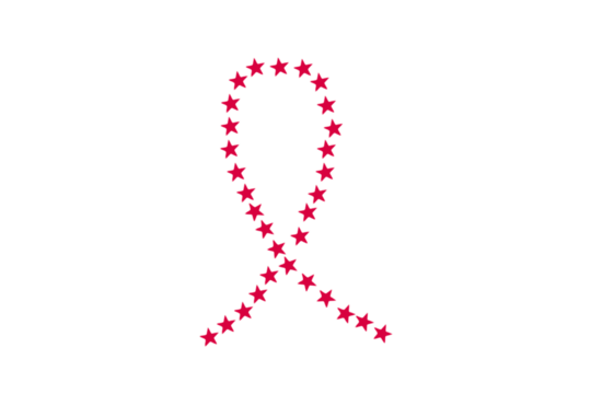 Aids awareness ribbon. hiv icon