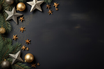 Fototapeta premium Vintage New Year's Eve Background with Copy Space