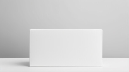 White paper box. White box packaging isolated white background. generative ai