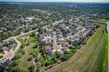 Fototapeta na wymiar Avalon Aerial in Saskatoon