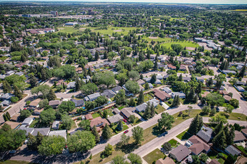 Aerial of the Nutana Park Neighborhood in Saskatoon