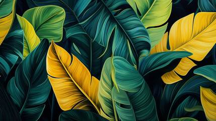 tropical palm leaf tropical vine sea