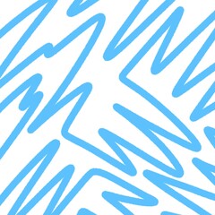 Bright blue psychedelic camouflage floral seamless pattern hand drawn