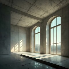 3d render of room light window ai generative