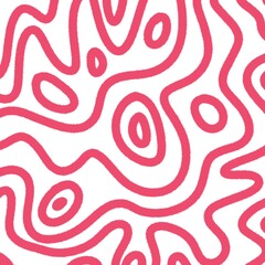 Bright red and pink camouflage floral seamless pattern hand drawn