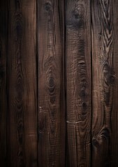 A texture of dark wood serves as the background.