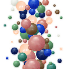 Colored randomly arranged balls. Festive balloons. eps 10