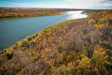 Aerial of the Cahedral Bluffs area near Saskatoon