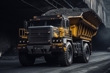 huge truck that is used in mines