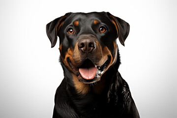 Fototapeta premium rottweiler breed dog on white background