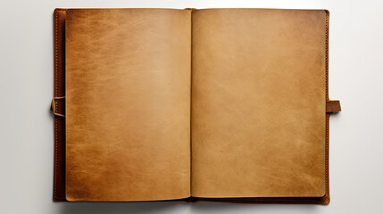 Old brown page on a white background. Isolated.