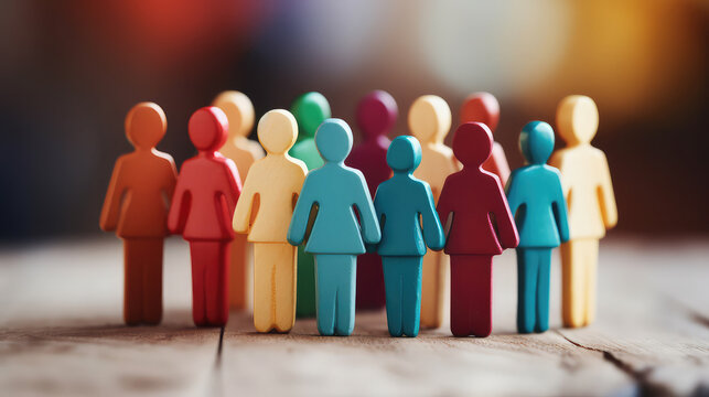 Diversity and inclusion concept people figurines human rights equity