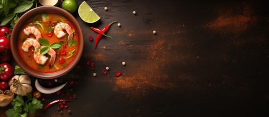 Create your own rendition of the popular Thai soup known as Tom Yum - obrazy, fototapety, plakaty