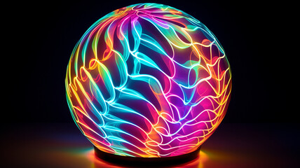 Colorful ball on the table