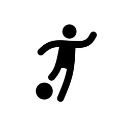 Soccer football sport player game icon symbol sign logo vector.