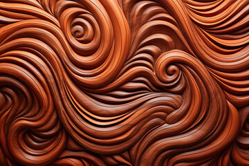 Luxurious Brown Wooden Swirling Texture Pattern