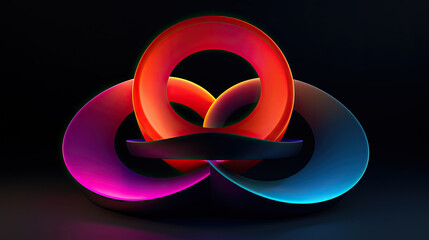Vibrant Interplay of Circular Forms in a Mesmerizing Abstract Design