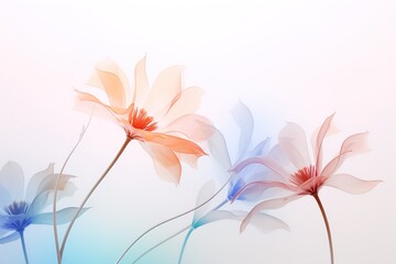 Obraz premium Watercolor Wonders Floral Background Collection Lily of the Valley Seamless Floral Serenity