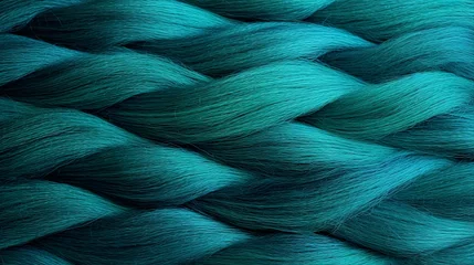 Foto op Canvas Soft close-up, winter cocooning in warm turquoise wool, wellness feeling, winter colors, beautiful yarns. Cashmere, luxury, wool yarns, cocooning, felting wool, knitting wool, felt, fiber.  © Caphira Lescante