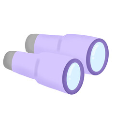 Binocular 3d Shape Icon Graphic Clipart Cartoon