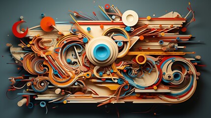 3D abstract art background wallpaper