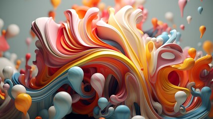 3D abstract art background wallpaper