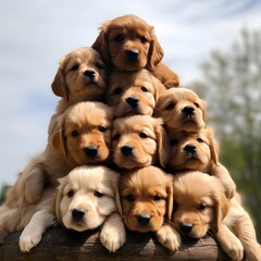 Dogpile of goldens