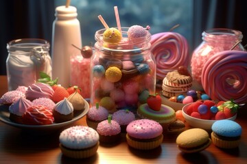 Delicious sweets. Generative AI