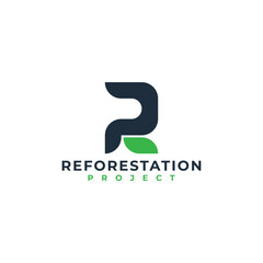 vector modern logo for company with initial letter R