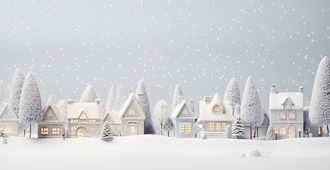 Winter Wonderland: Vintage-Style Christmas Village with Snow
