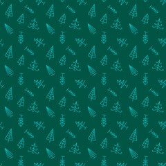 Christmas tree seamless pattern for wrapping paper and fabrics and linens and kids clothes print