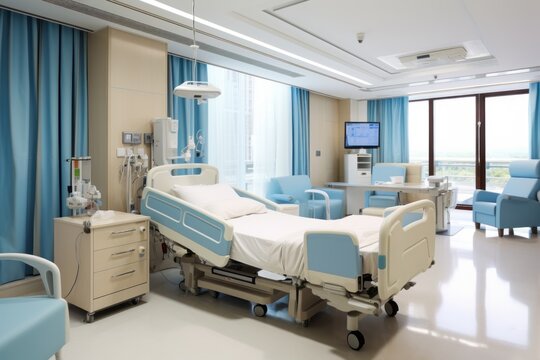 hospital room with equipment