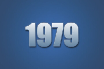 Year 1979 numeric typography text design on gradient color background. 1979 calendar year design.