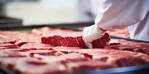 Genetically Modified Cattle Cells Pave the Way for Sustainable Laboratory Meat Production Using Immortal Stem Cells, Redefining the Future of Ethical Meat Production - obrazy, fototapety, plakaty