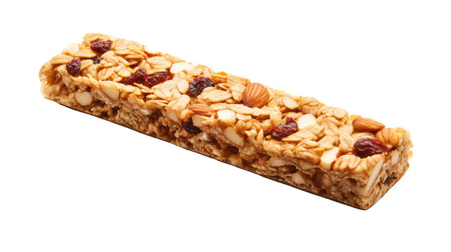 energy cereal bar isolated on background