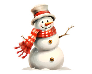snowman isolated on white background