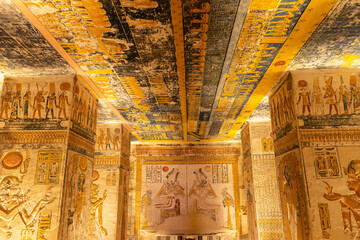 Tomb of Rameses V and VI in Luxor - obrazy, fototapety, plakaty
