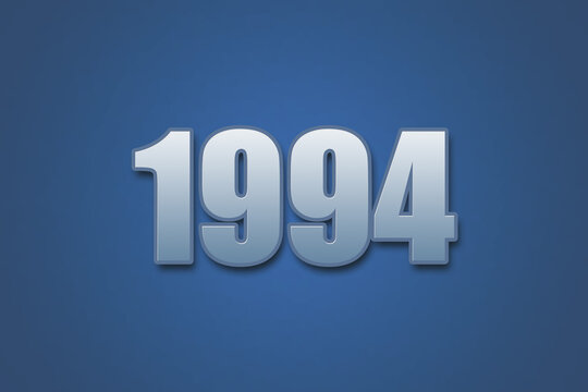 Year 1994 numeric typography text design on gradient color background. 1994 calendar year design.