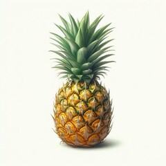 Fototapeta premium pineapple isolated on white background generative ai