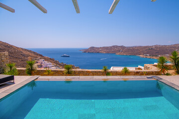 villa with pool view at Mykonos