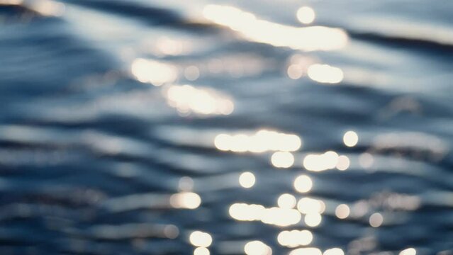 Dreamy Bokeh Light Reflections On Ocean
